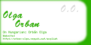 olga orban business card