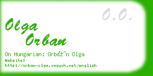 olga orban business card